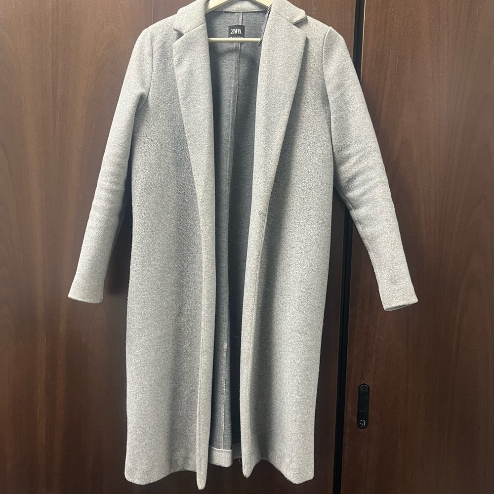 Zara Women's Light Gray Long Cardigan